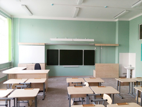 Изготовление и монтаж школьных досок с системами хранения