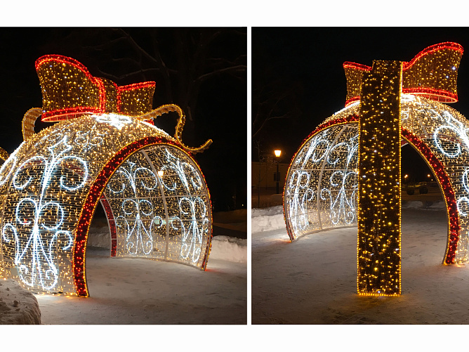 Новогодняя конструкция шар