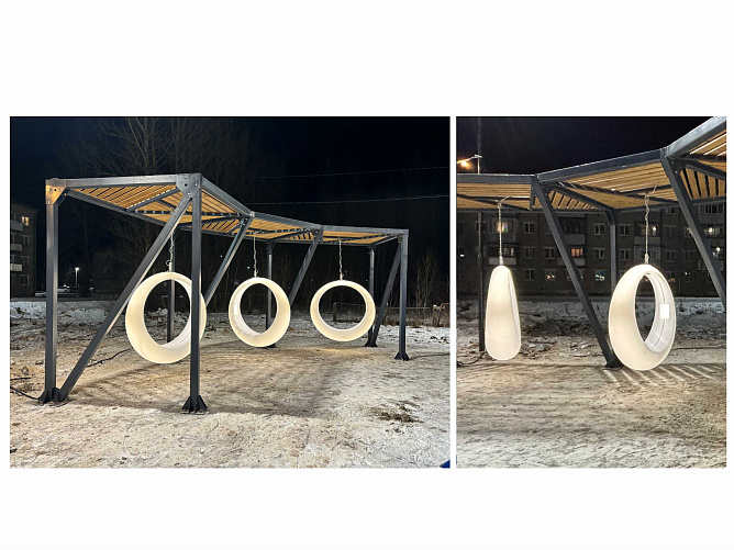 Оформление катка в Камениках