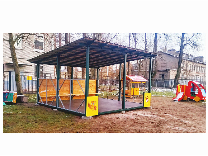 Теневые навесы для детского садика №33. Колпино