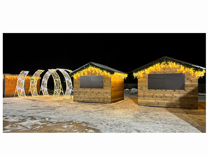 Оформление катка в Камениках