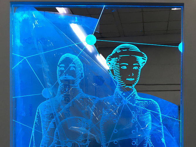 Световая конструкция с автономным электропитанием ВДНХ МФЦ