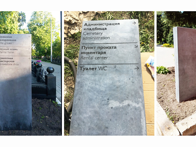 Навигация для кладбищ Калитниковское, Новодевичье, Ваганьковское, Митинское, Донское и Введенское, г. Москва